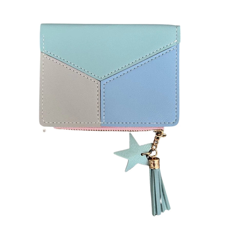 Carteira Feminina Slim com Pingente - Espaço para Moedas e Cartões