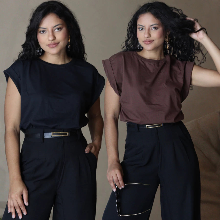 Kit 2 Blusas Feminina Muscle Algodão