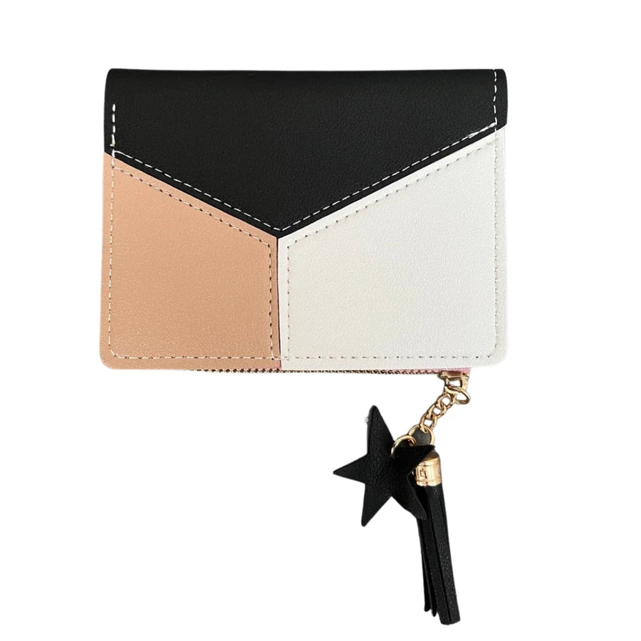 Carteira Feminina Slim com Pingente - Espaço para Moedas e Cartões