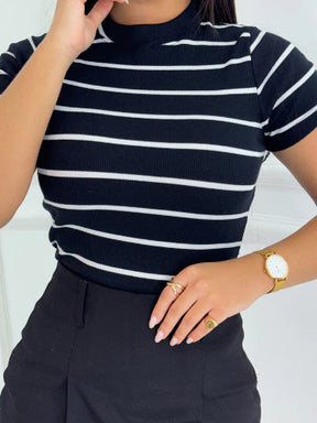 BLUSA LISTRADA CANELADO PREMIUM