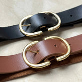 Kit 2 Cinto Feminino da Moda Blogueira Fivela Invertida