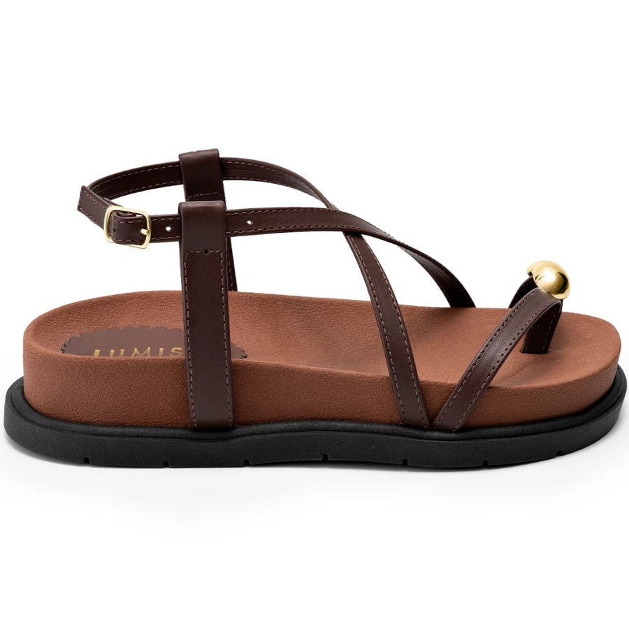 Sandália Enfeite Metalizado