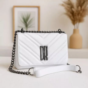 Bolsa Feminina Transversal Alça De Corrente