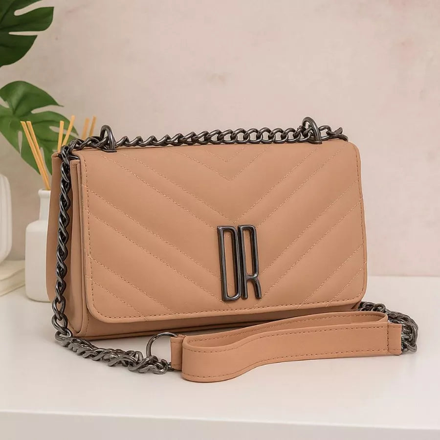 Bolsa Feminina Transversal Alça De Corrente