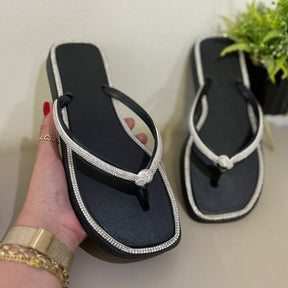 Rasteirinha Premium Glam Shine – Conforto + Brilho na Medida Certa